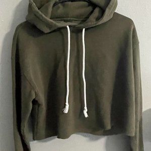 Cropped green hoodie - Used - Great Condition